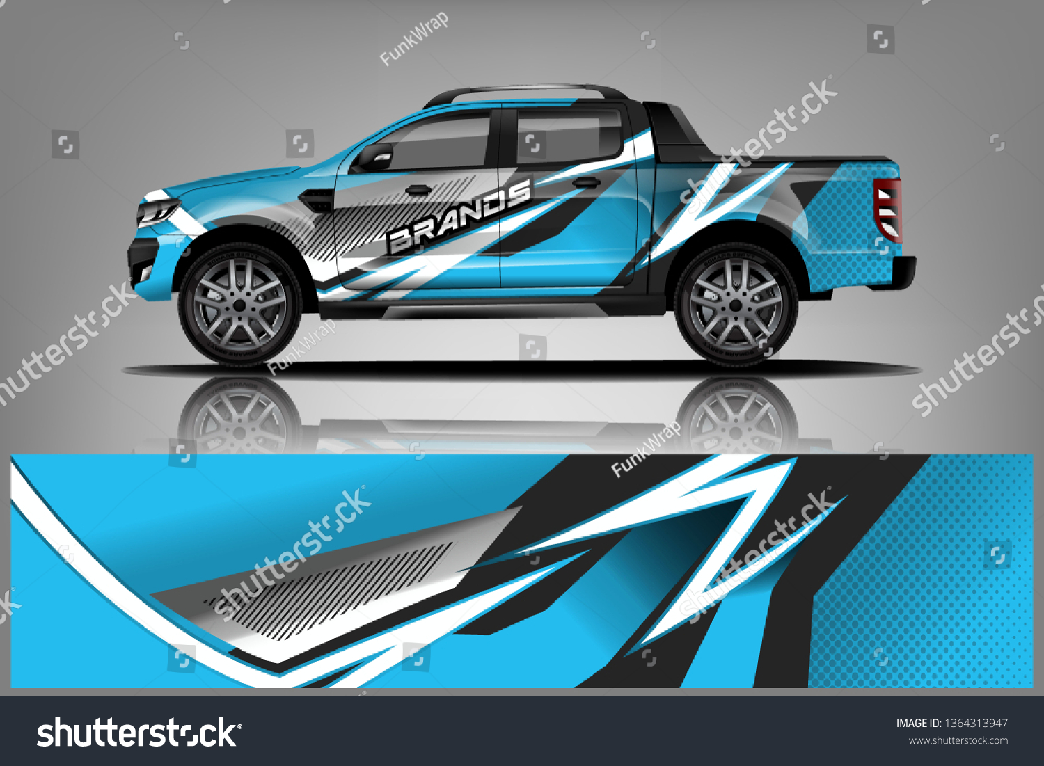 truck and car decal design vector kit. abstract background graphics for vehicle advertisement and vinyl wrap dekal