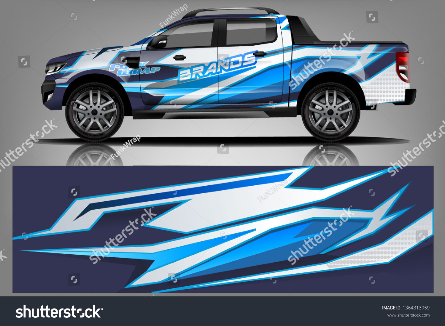 truck and car decal design vector kit. abstract background graphics for vehicle advertisement and vinyl wrap dekal