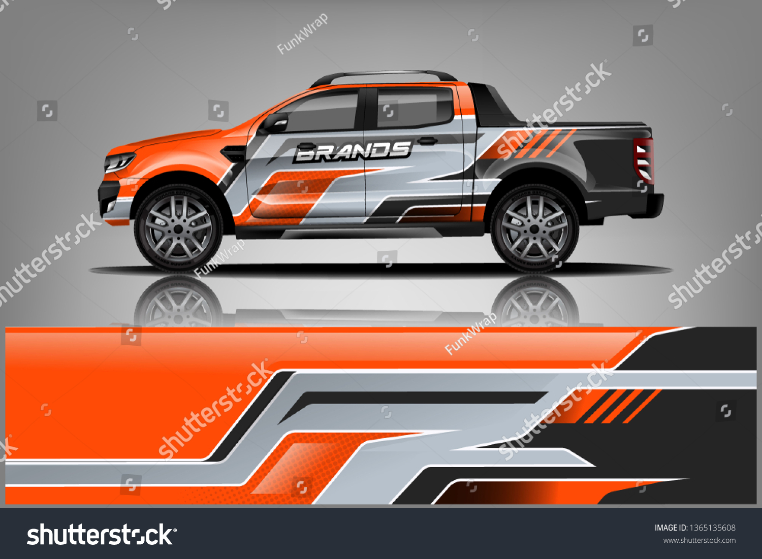 truck and car decal design vector kit. abstract background graphics for vehicle advertisement and vinyl wrap dekal