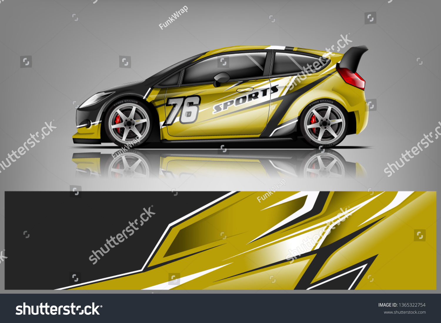 Car decal wrap design vector. Graphic abstract stripe racing background kit designs for vehicle, race car, rally, adventure and livery dekal