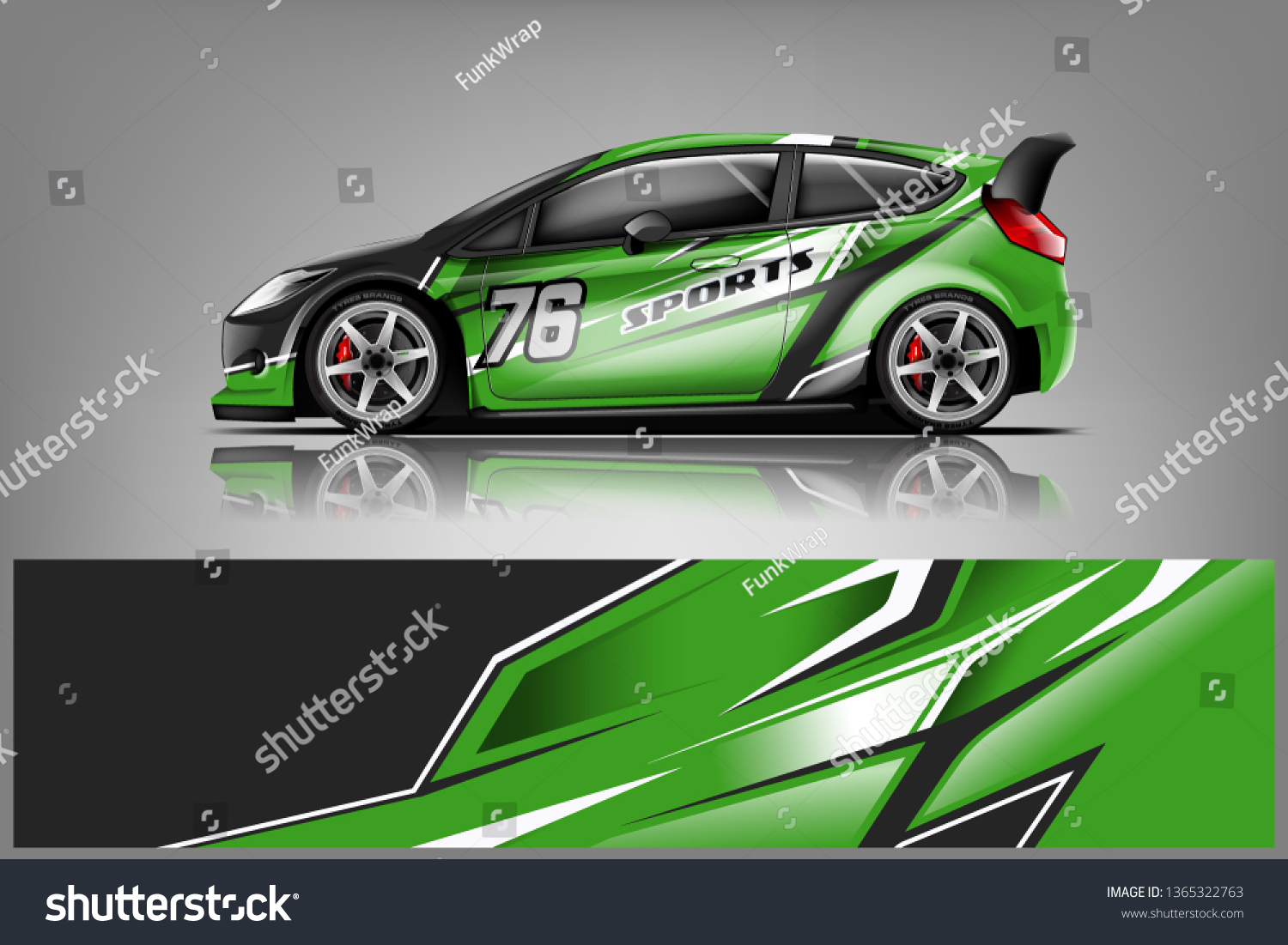 Car decal wrap design vector. Graphic abstract stripe racing background kit designs for vehicle, race car, rally, adventure and livery dekal