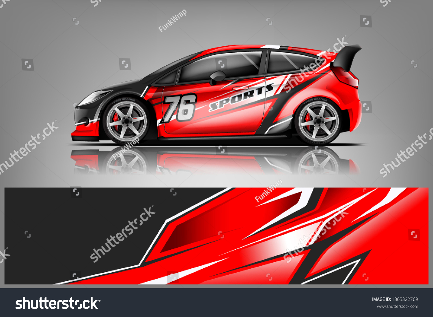Car decal wrap design vector. Graphic abstract stripe racing background kit designs for vehicle, race car, rally, adventure and livery dekal