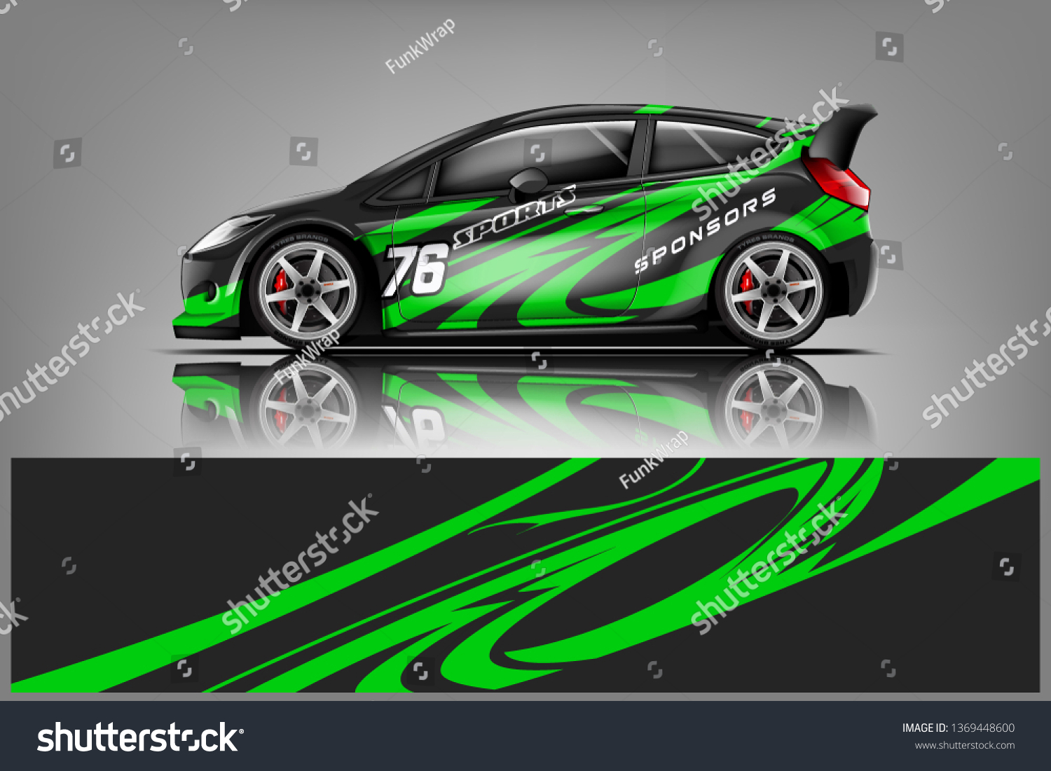 Car decal wrap design vector. Graphic abstract stripe racing background kit designs for vehicle, race car, rally, adventure and livery dekal