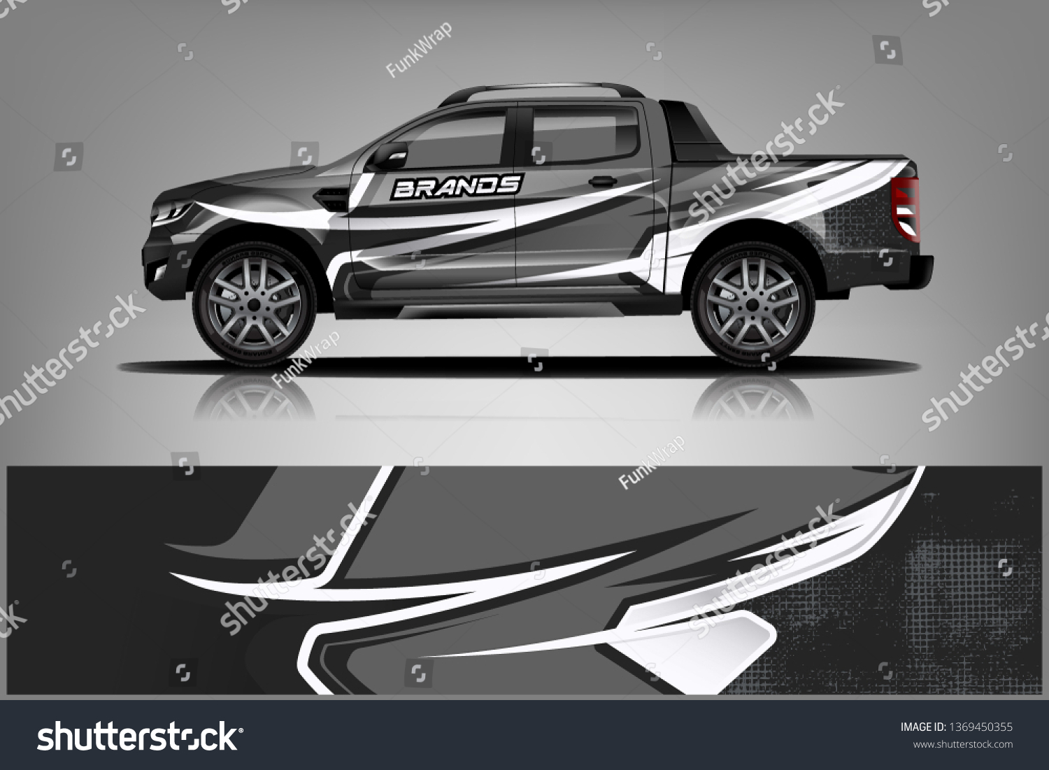 truck and car decal design vector kit. abstract background graphics for vehicle advertisement and vinyl wrap dekal
