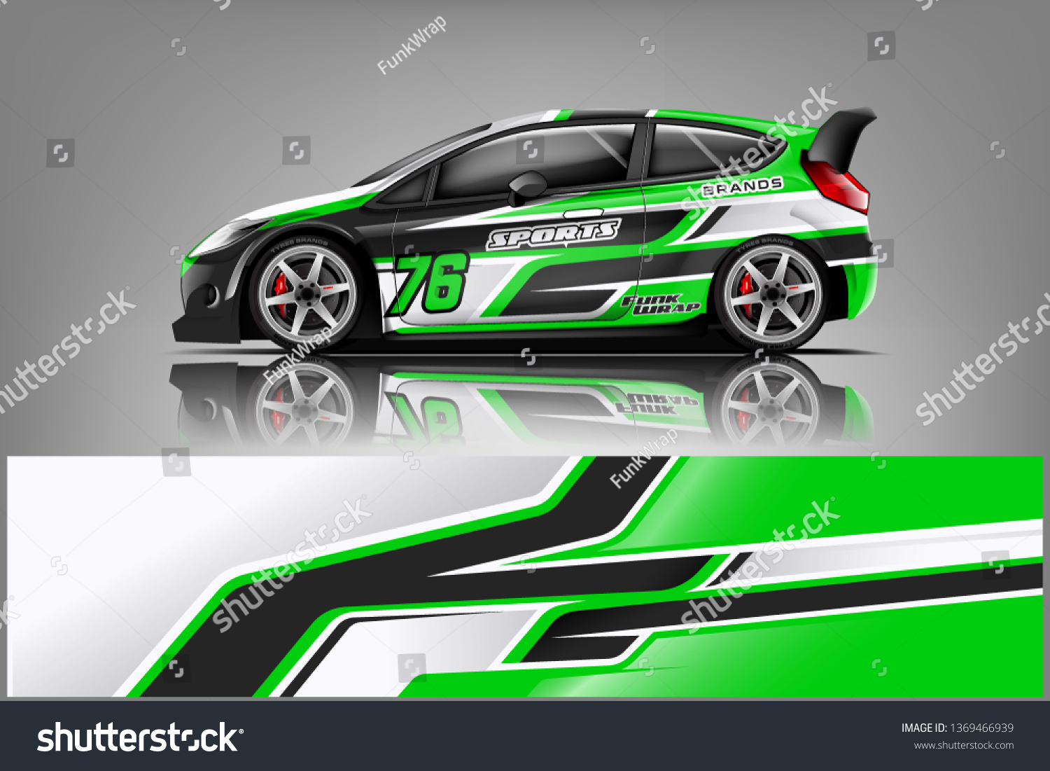 Car decal wrap design vector. Graphic abstract stripe racing background kit designs for vehicle, race car, rally, adventure and livery dekal