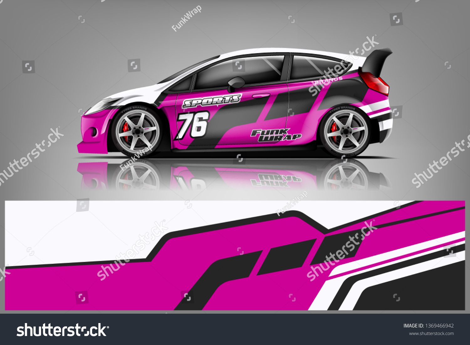 Car decal wrap design vector. Graphic abstract stripe racing background kit designs for vehicle, race car, rally, adventure and livery dekal
