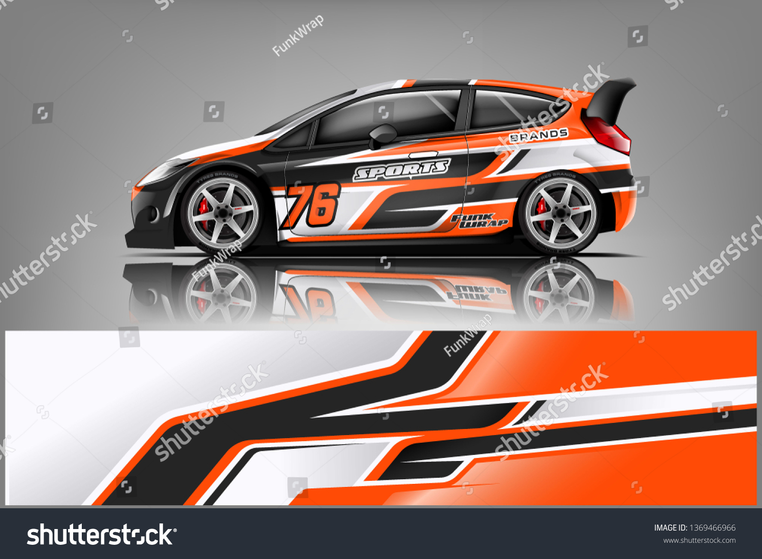 Car decal wrap design vector. Graphic abstract stripe racing background kit designs for vehicle, race car, rally, adventure and livery dekal