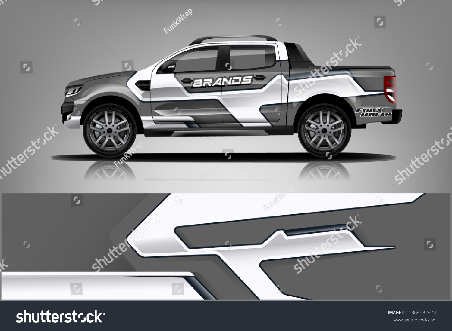 truck and car decal design vector kit. abstract background graphics for vehicle advertisement and vinyl wrap dekal