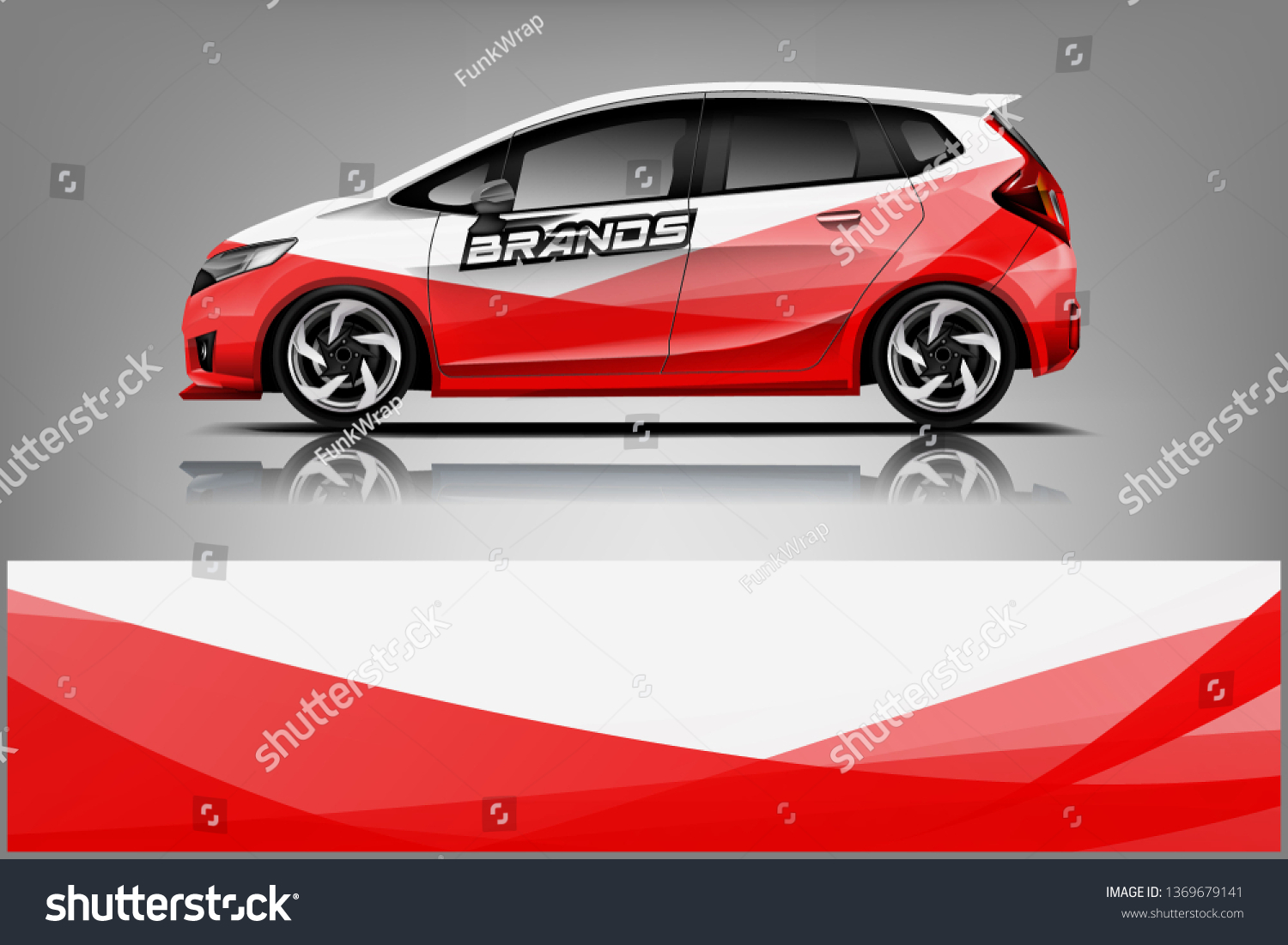 Company branding Car decal wrap design vector. Graphic abstract stripe racing background kit designs company car dekal