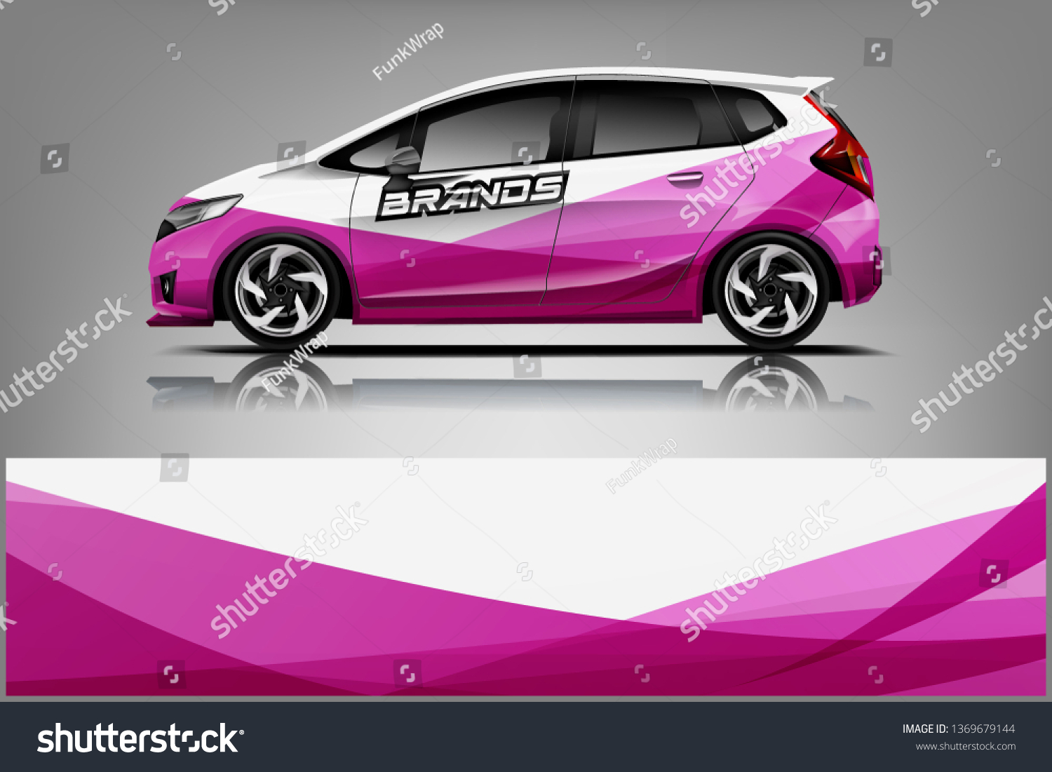 Company branding Car decal wrap design vector. Graphic abstract stripe racing background kit designs company car dekal