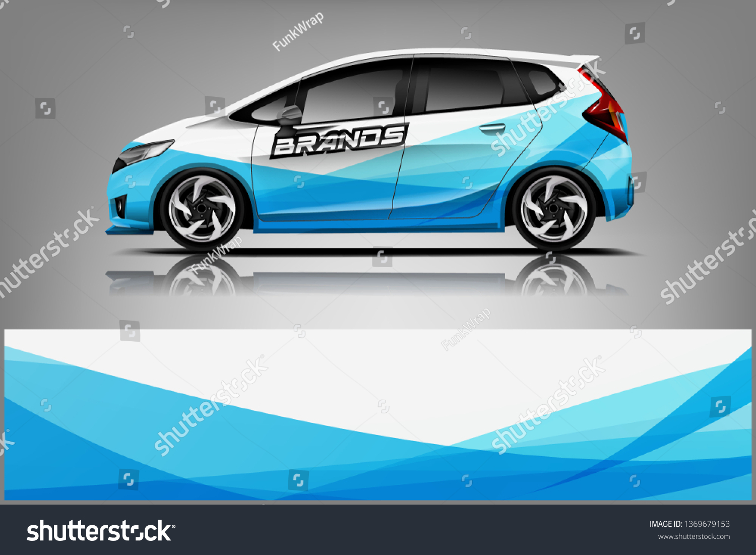 Company branding Car decal wrap design vector. Graphic abstract stripe racing background kit designs company car dekal