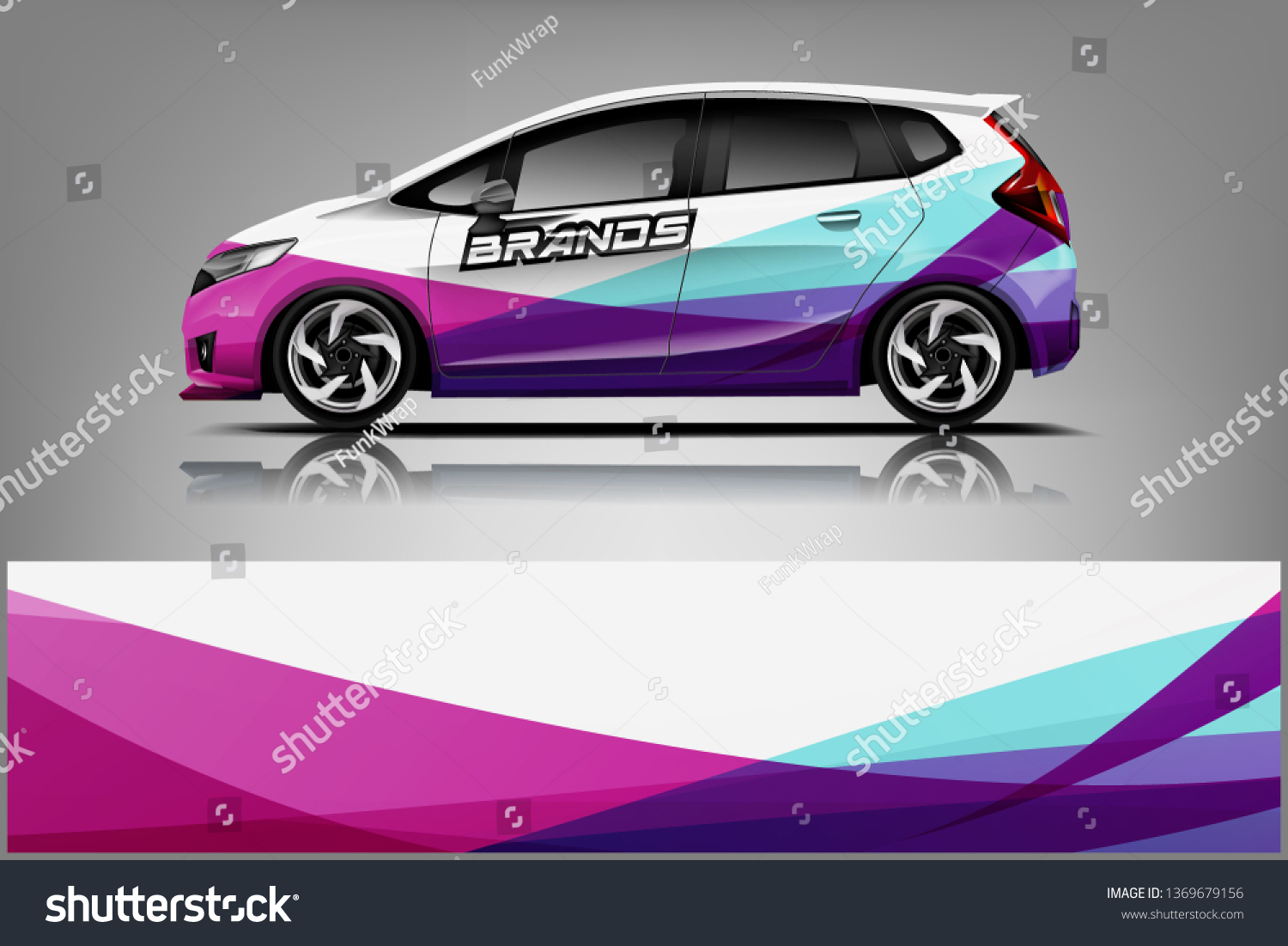 Company branding Car decal wrap design vector. Graphic abstract stripe racing background kit designs company car dekal