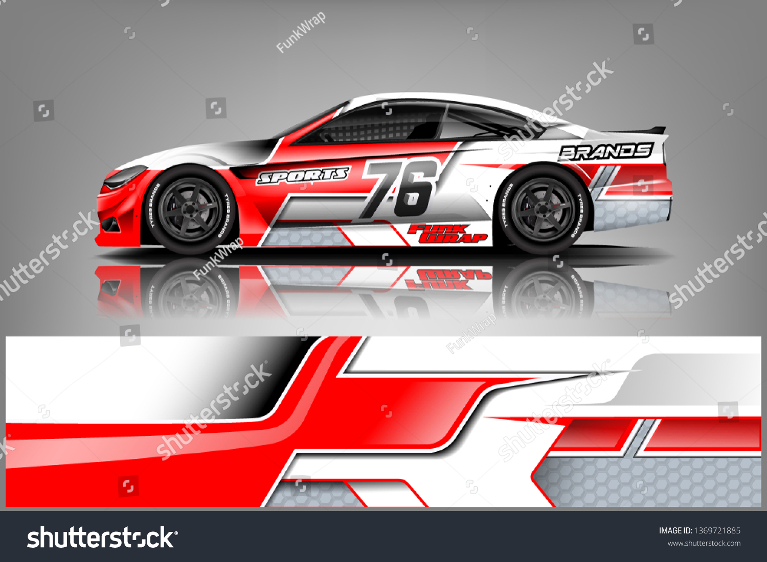 Car wrap design vector, truck and cargo van decal. Graphic abstract stripe racing background designs for vehicle, rally, race, adventure and car racing livery dekal