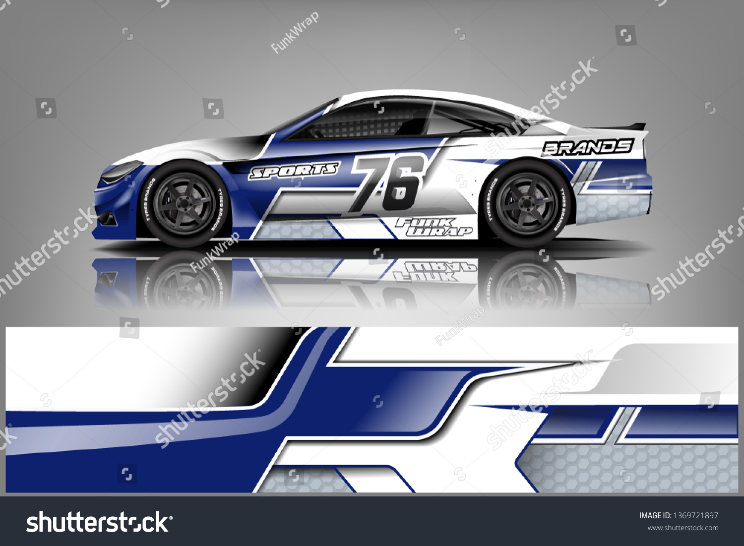 Car wrap design vector, truck and cargo van decal. Graphic abstract stripe racing background designs for vehicle, rally, race, adventure and car racing livery dekal