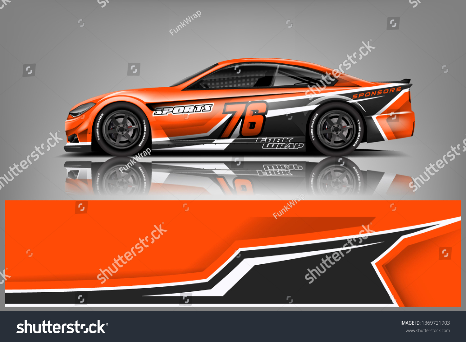 Car wrap design vector, truck and cargo van decal. Graphic abstract stripe racing background designs for vehicle, rally, race, adventure and car racing livery dekal