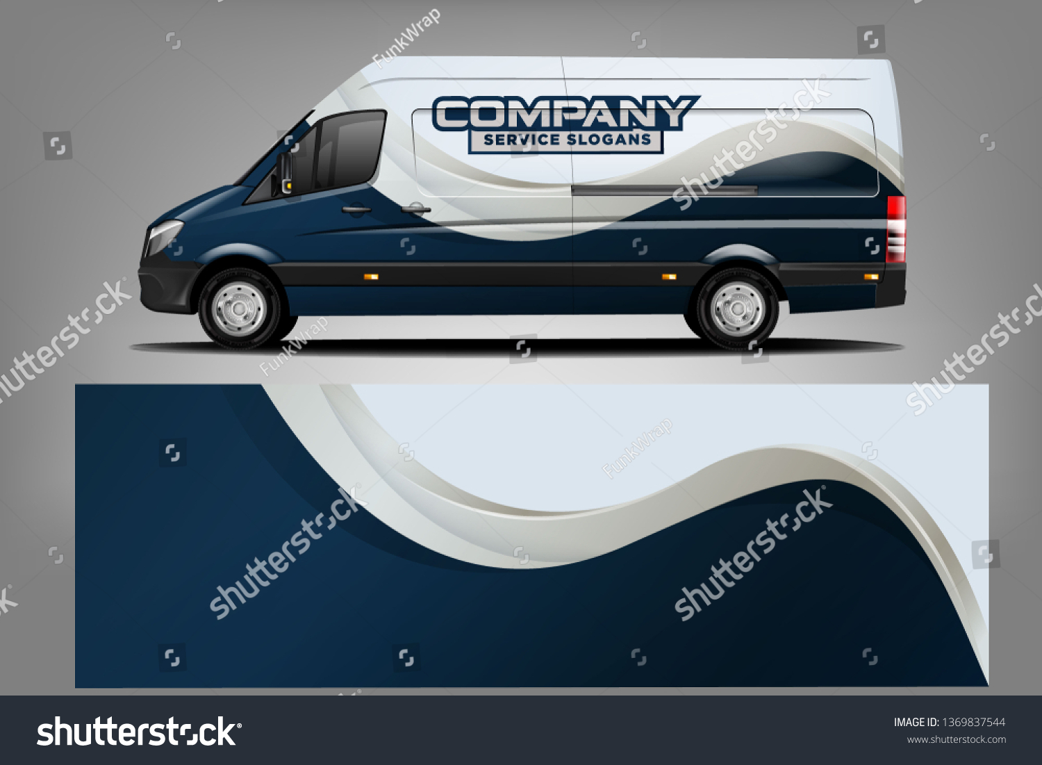 Van wrap design. Wrap, sticker and decal design for company. Vector format dekal