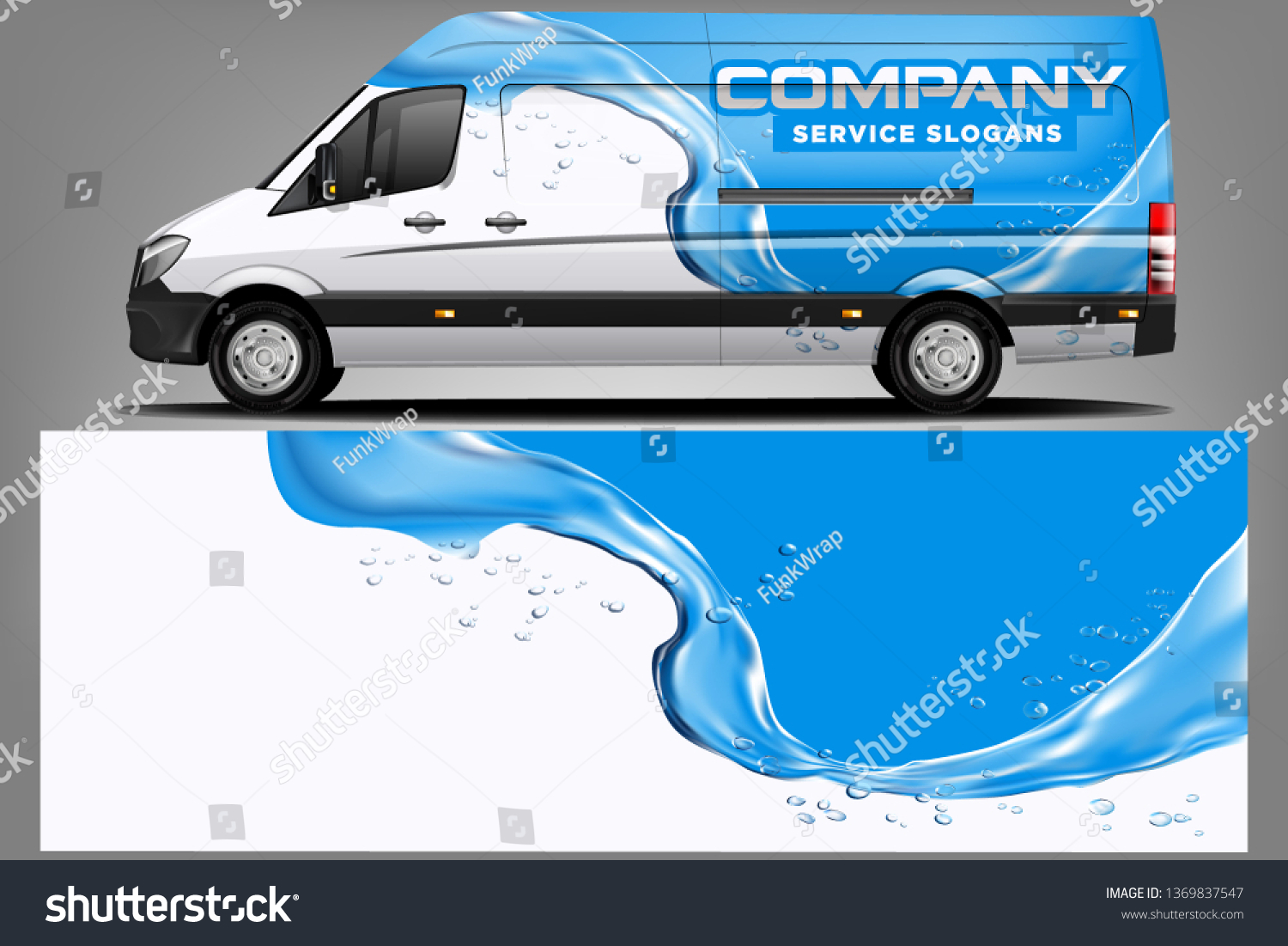 Van wrap design. Wrap, sticker and decal design for company. Vector format dekal