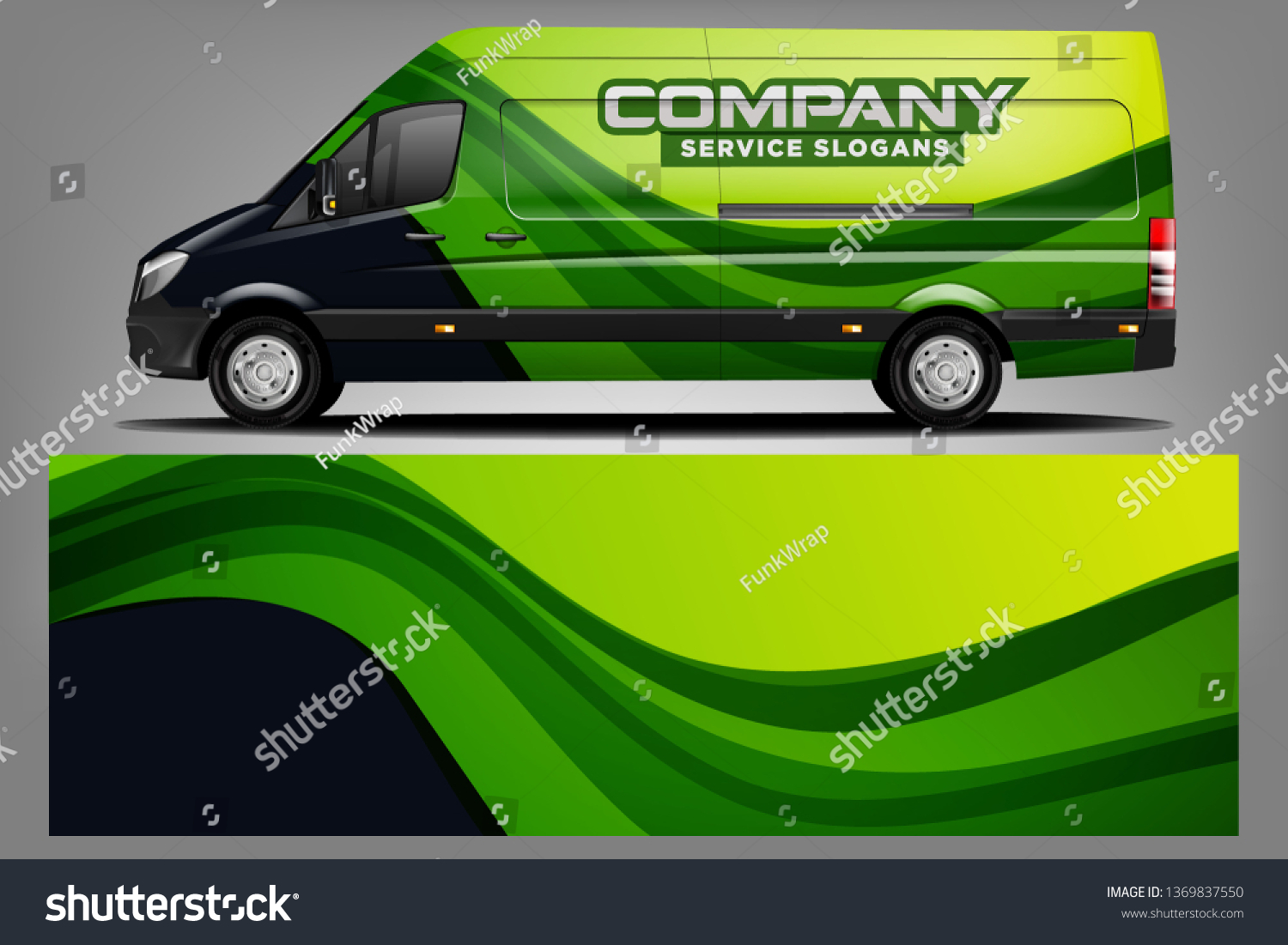 Van wrap design. Wrap, sticker and decal design for company. Vector format dekal