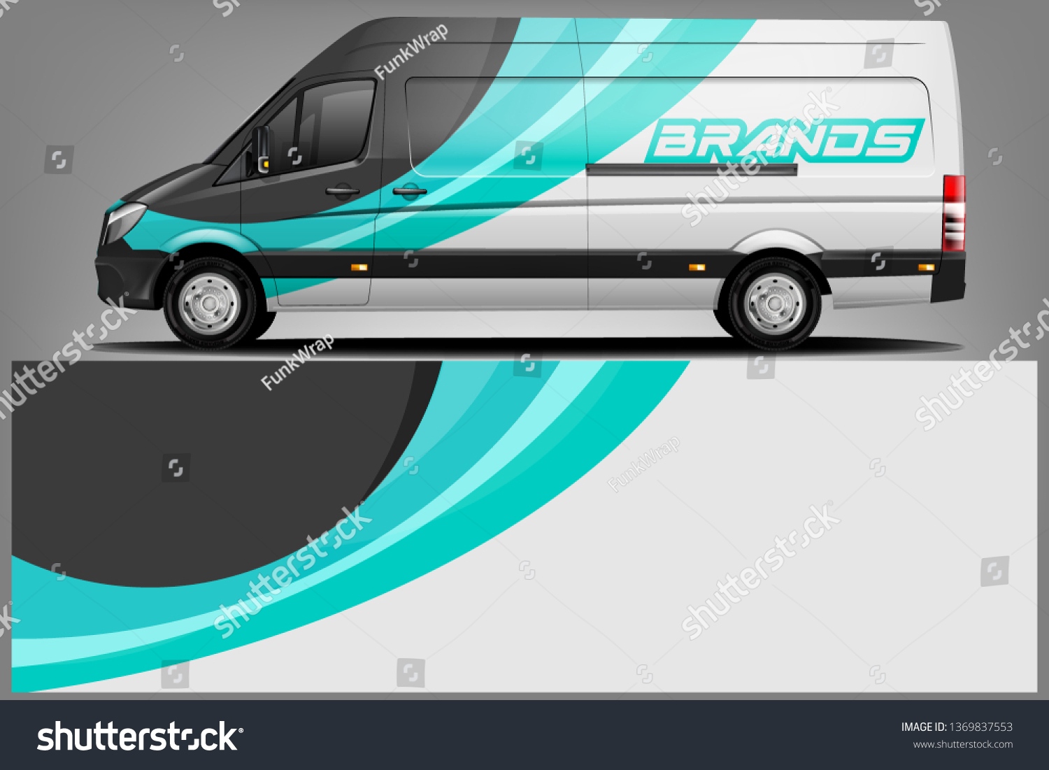Van wrap design. Wrap, sticker and decal design for company. Vector format dekal