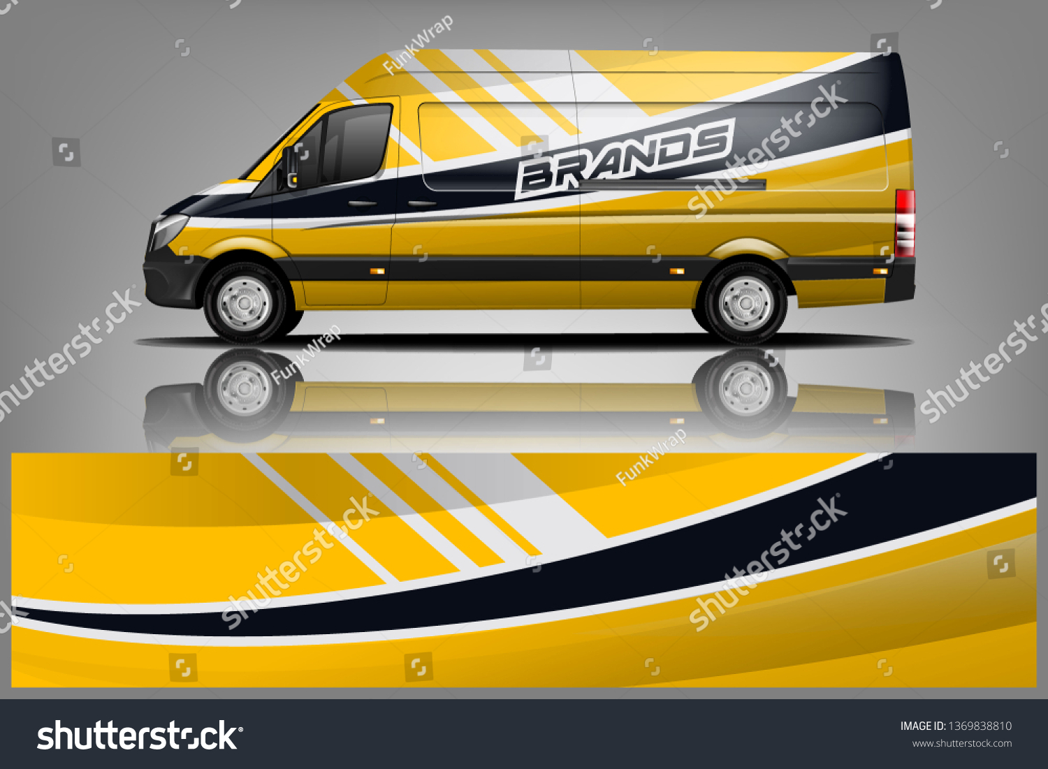 Van wrap design. Wrap, sticker and decal design for company. Vector format dekal