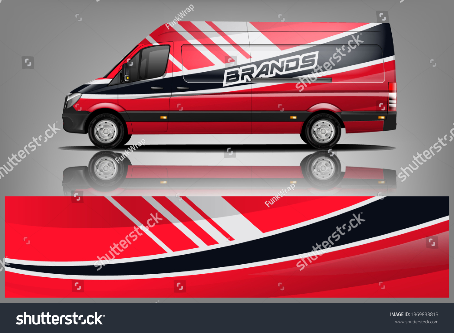 Van wrap design. Wrap, sticker and decal design for company. Vector format dekal