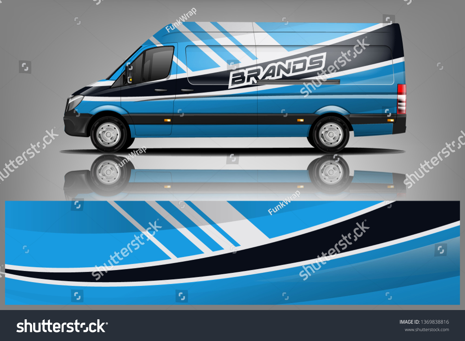 Van wrap design. Wrap, sticker and decal design for company. Vector format dekal