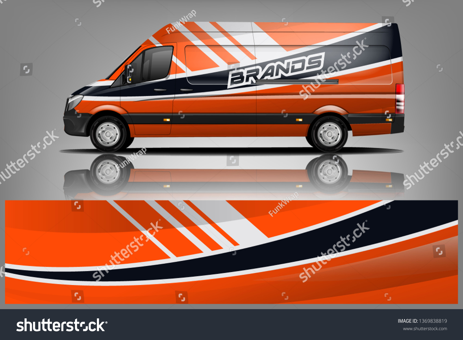 Van wrap design. Wrap, sticker and decal design for company. Vector format dekal