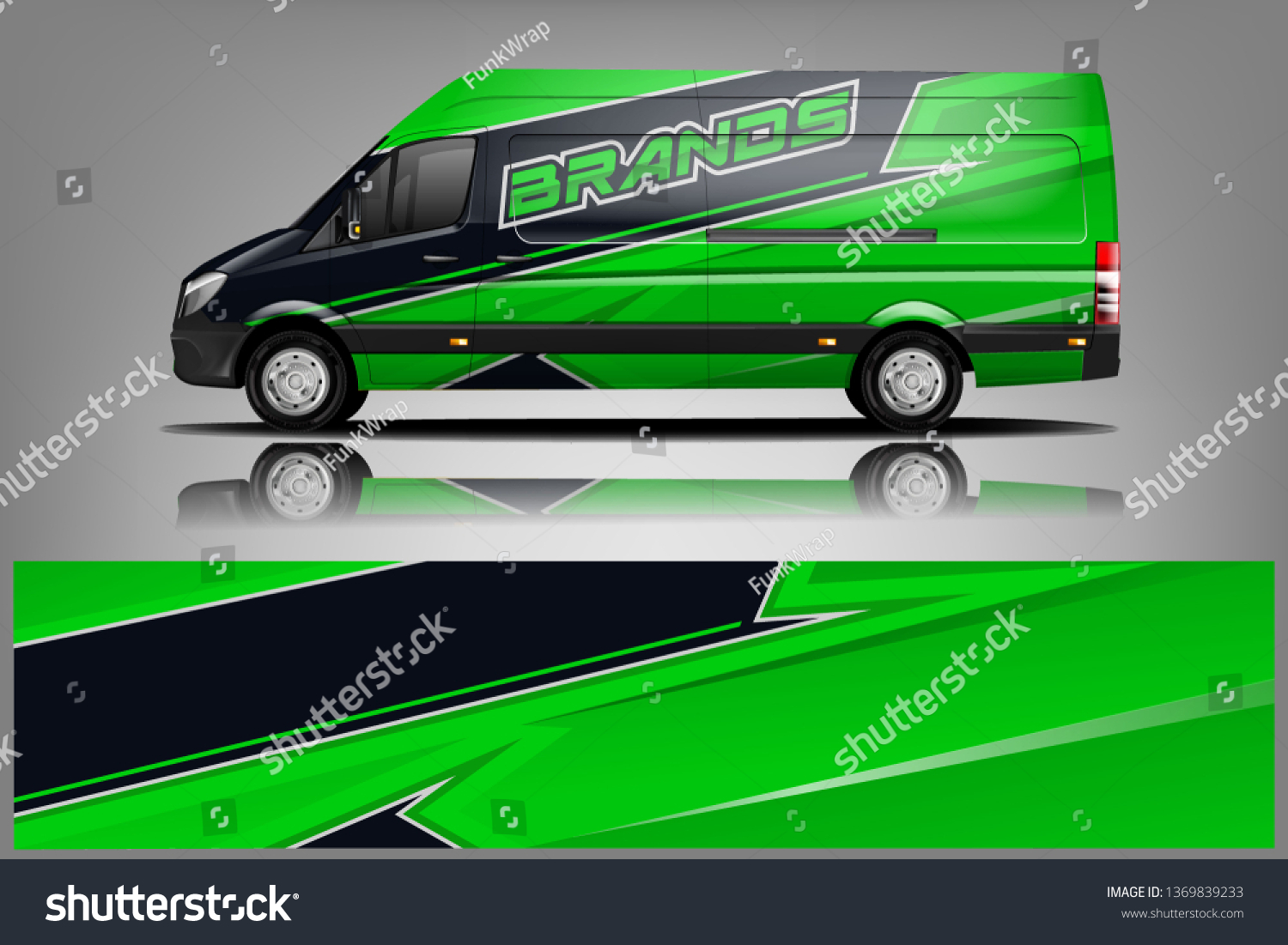 Van wrap design. Wrap, sticker and decal design for company. Vector format dekal