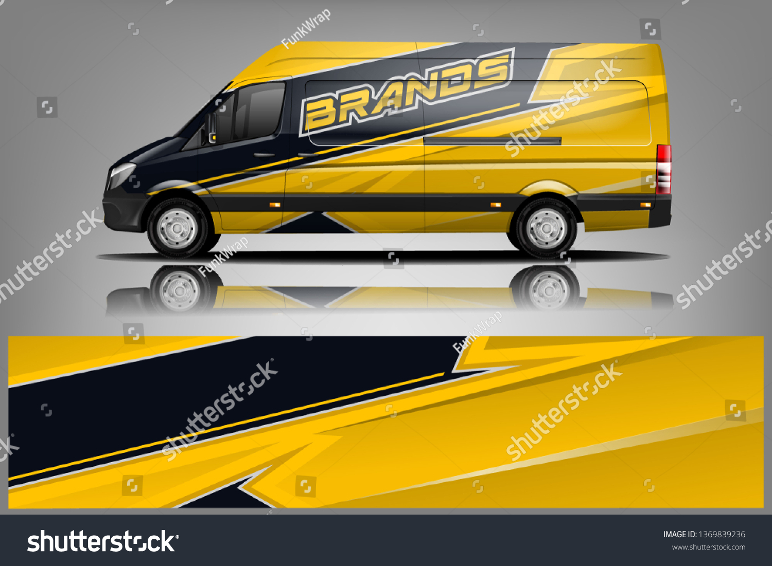 Van wrap design. Wrap, sticker and decal design for company. Vector format dekal