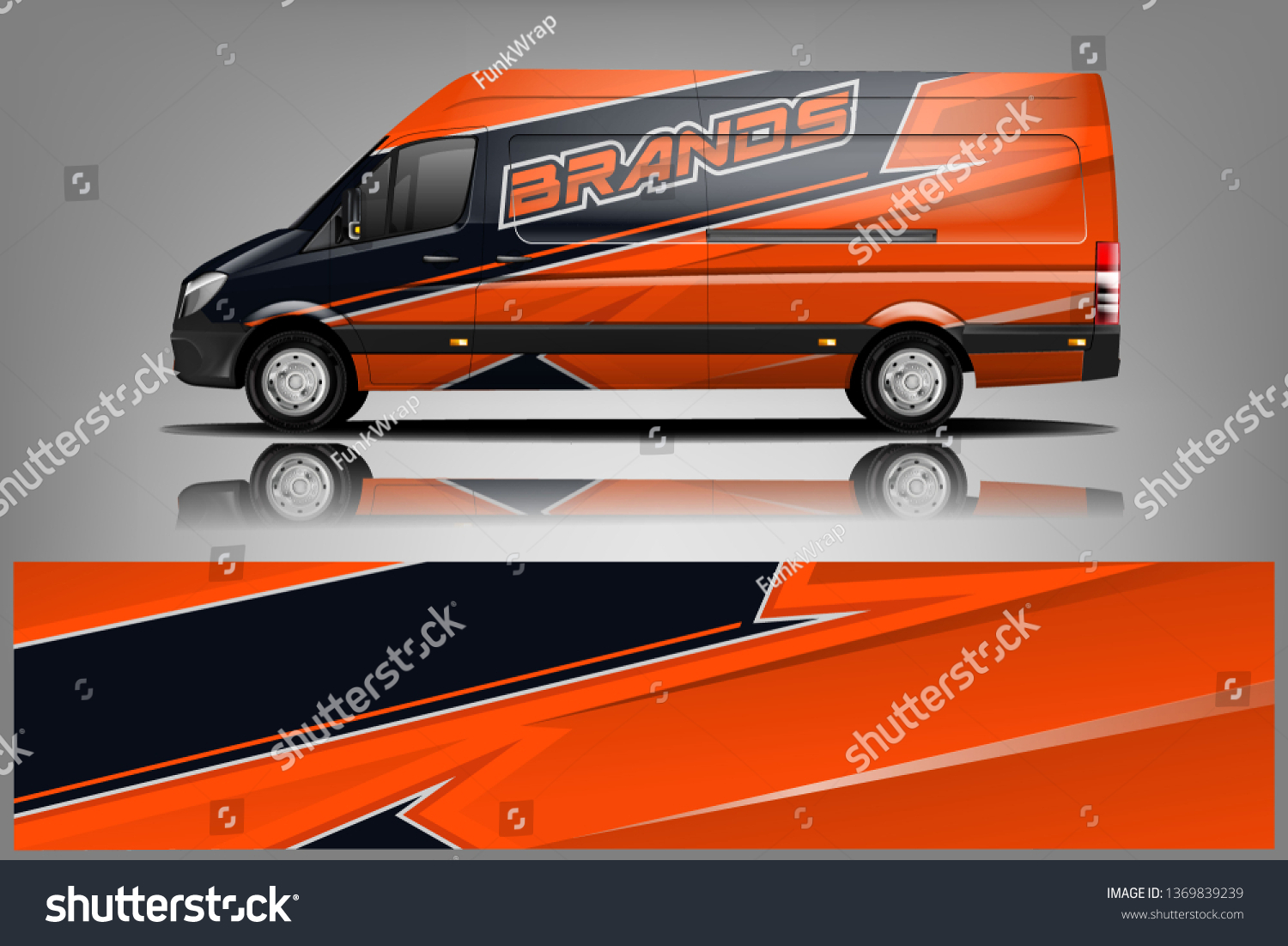 Van wrap design. Wrap, sticker and decal design for company. Vector format dekal