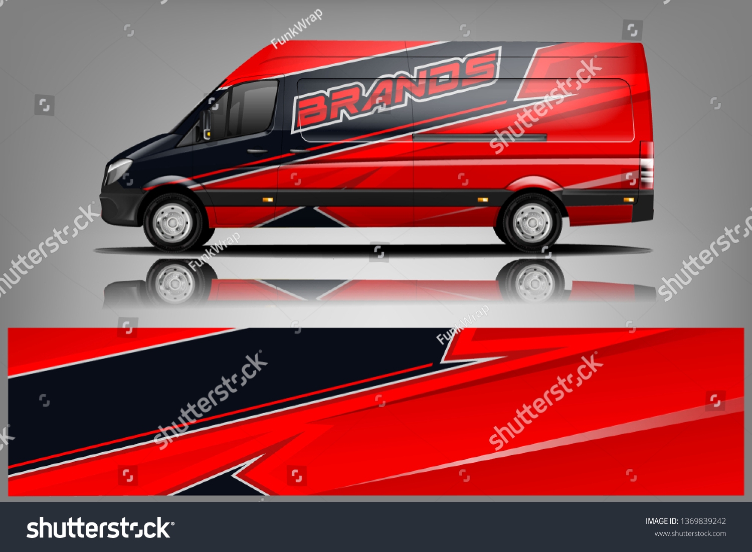 Van wrap design. Wrap, sticker and decal design for company. Vector format dekal
