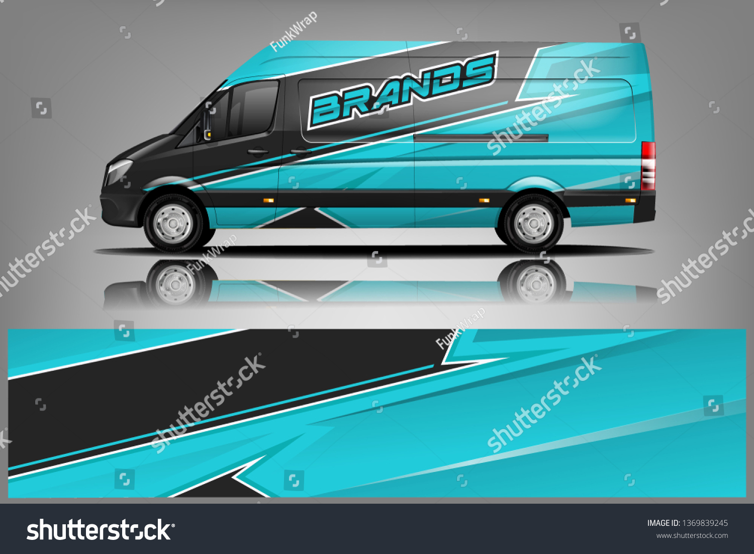 Van wrap design. Wrap, sticker and decal design for company. Vector format dekal