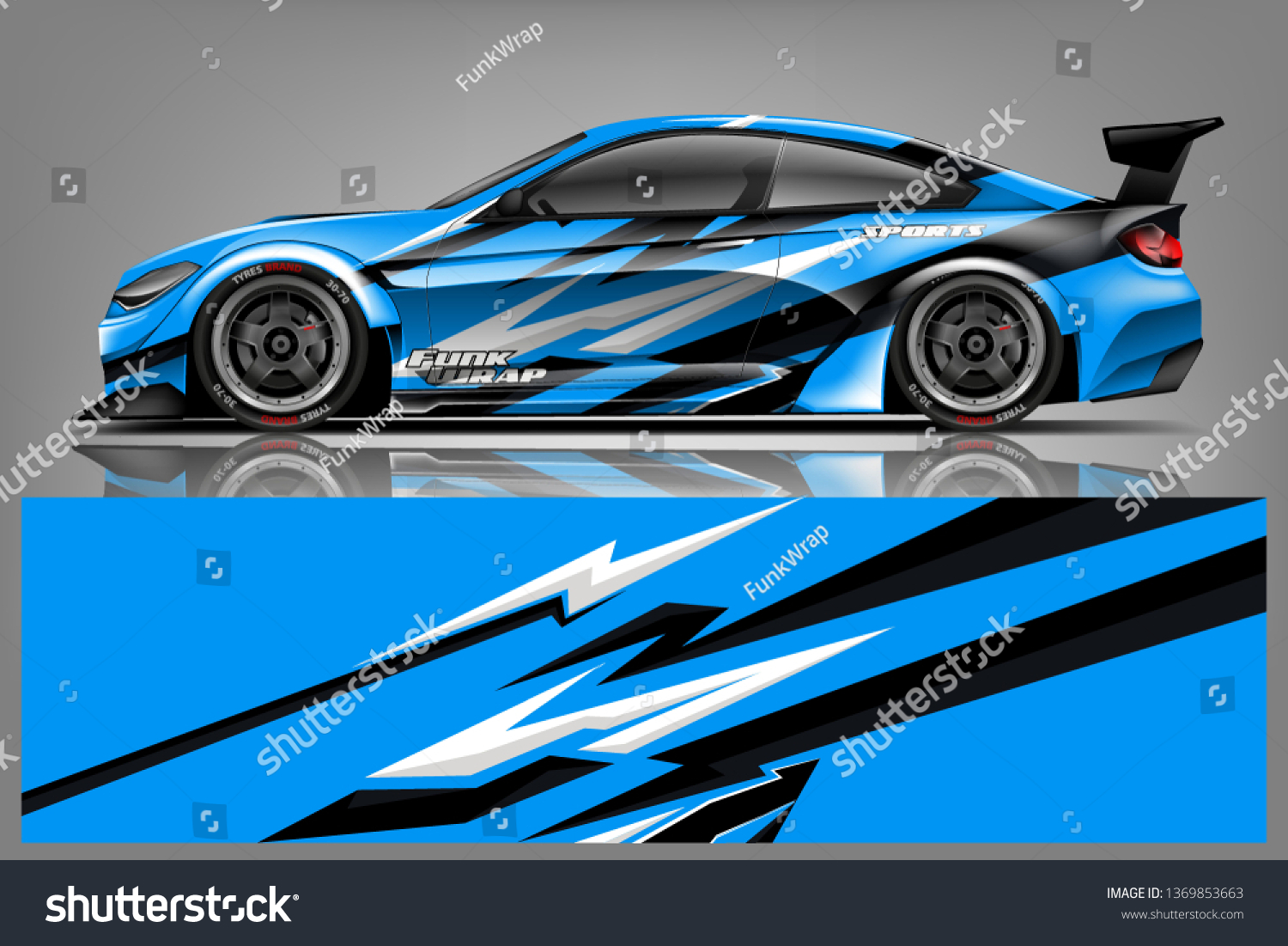 Car wrap design vector, truck and cargo van decal. Graphic abstract stripe racing background designs for vehicle, rally, race, adventure and car racing livery. - Vector dekal