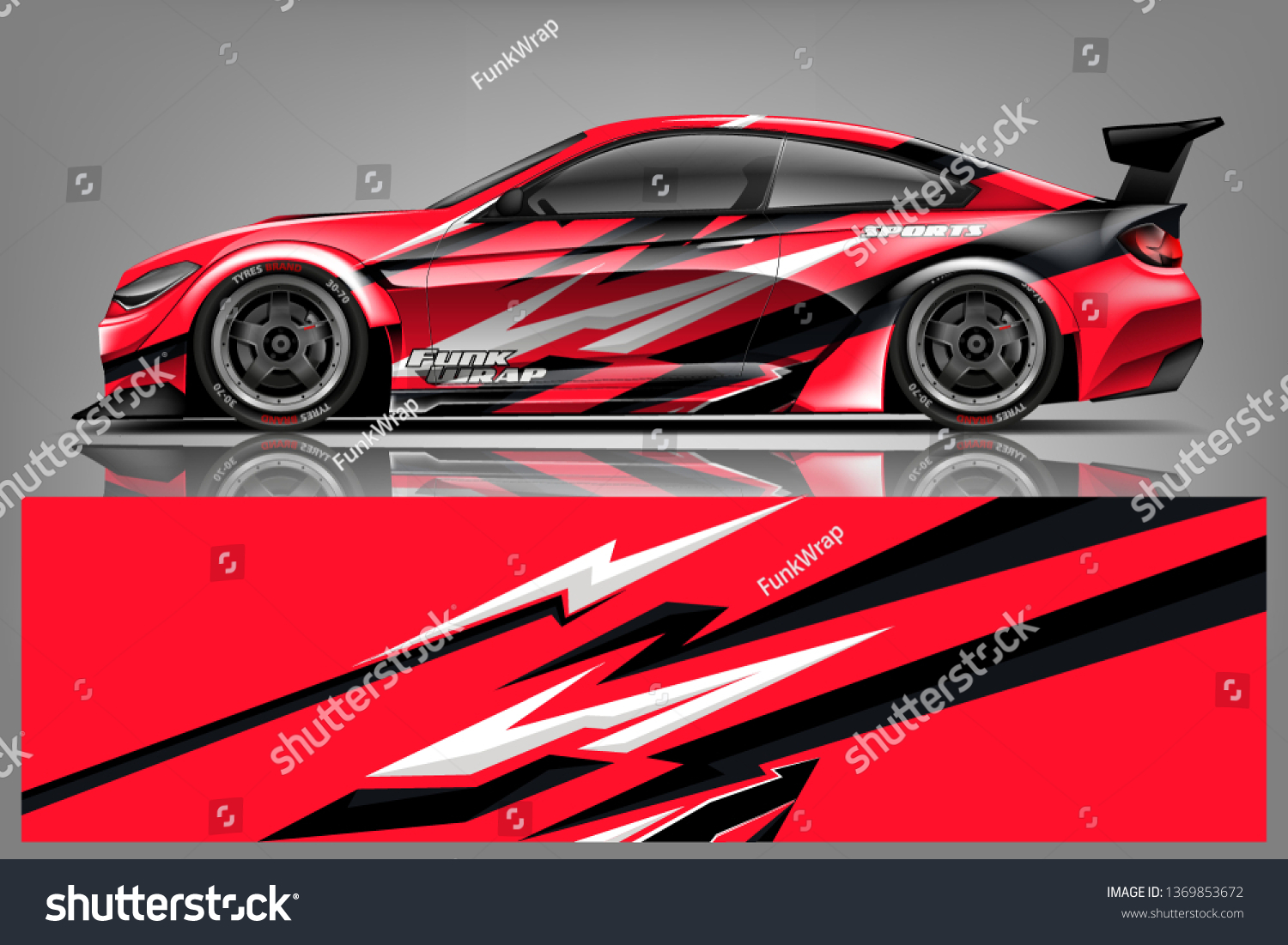 Car wrap design vector, truck and cargo van decal. Graphic abstract stripe racing background designs for vehicle, rally, race, adventure and car racing livery. - Vector dekal