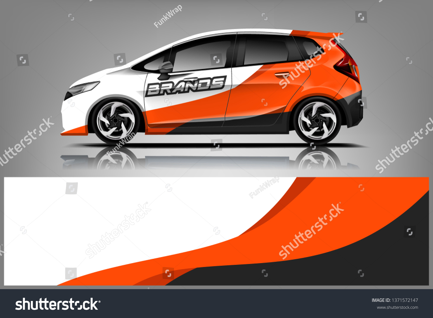 Car decal wrap design vector. Graphic abstract stripe racing background kit designs for vehicle, race car, rally, adventure and livery dekal