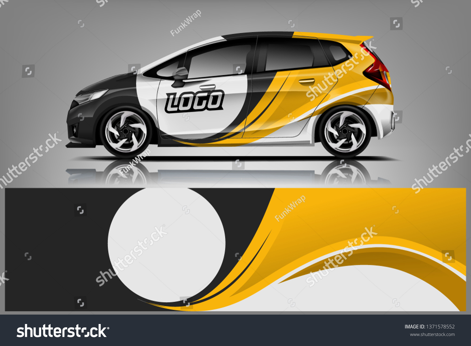 Car decal wrap design vector. Graphic abstract stripe racing background kit designs for vehicle, race car, rally, adventure and livery
dekal