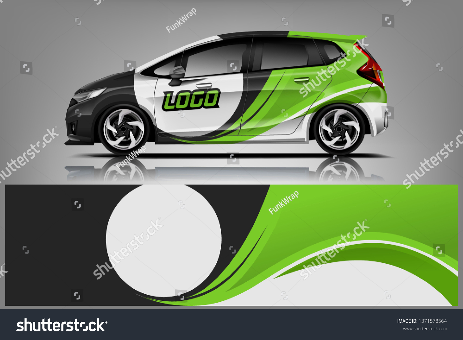 Car decal wrap design vector. Graphic abstract stripe racing background kit designs for vehicle, race car, rally, adventure and livery dekal