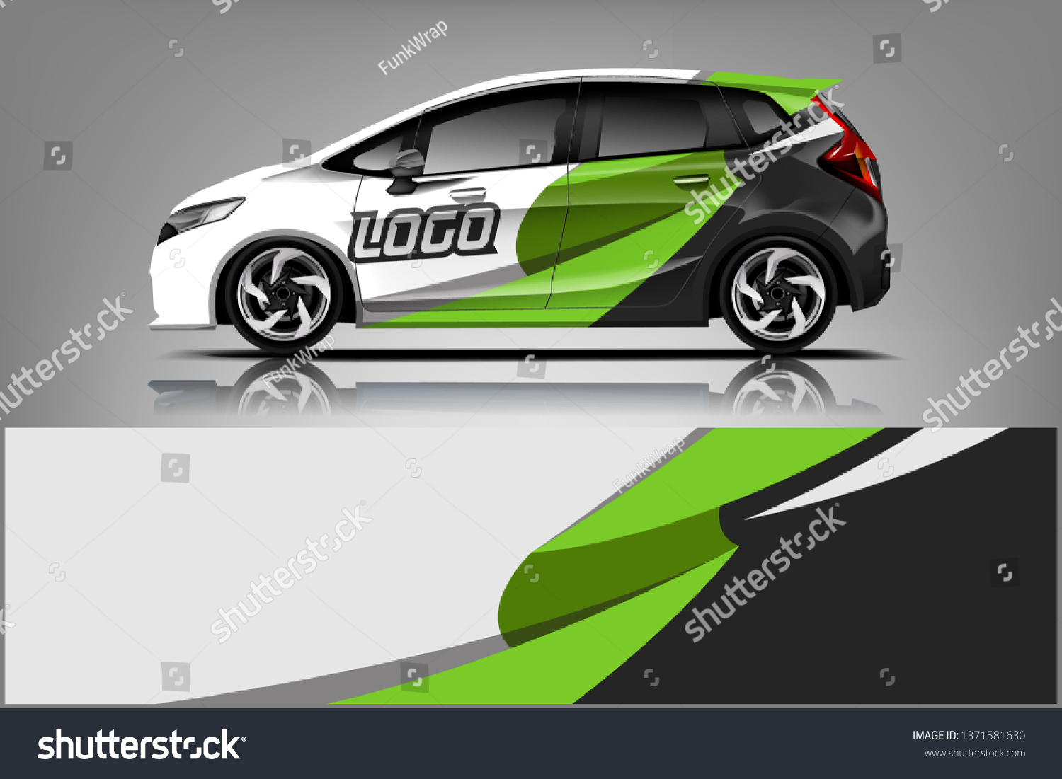 Car decal wrap design vector. Graphic abstract stripe racing background kit designs for vehicle, race car, rally, adventure and livery dekal