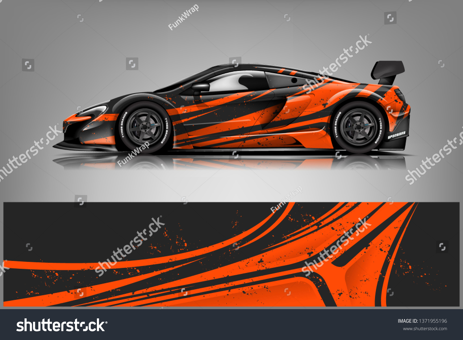 Car decal wrap design vector. Graphic abstract stripe racing background kit designs for vehicle, race car, rally, adventure and livery
dekal
