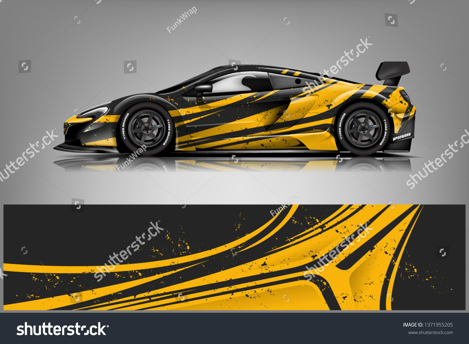 Car decal wrap design vector. Graphic abstract stripe racing background kit designs for vehicle, race car, rally, adventure and livery
dekal