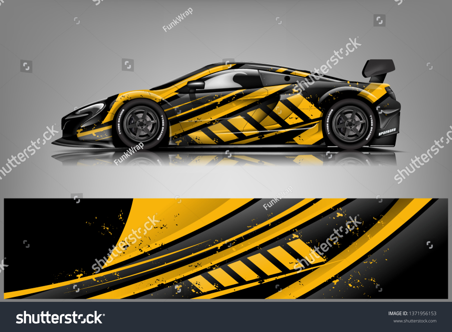 Car decal wrap design vector. Graphic abstract stripe racing background kit designs for vehicle, race car, rally, adventure and livery
dekal