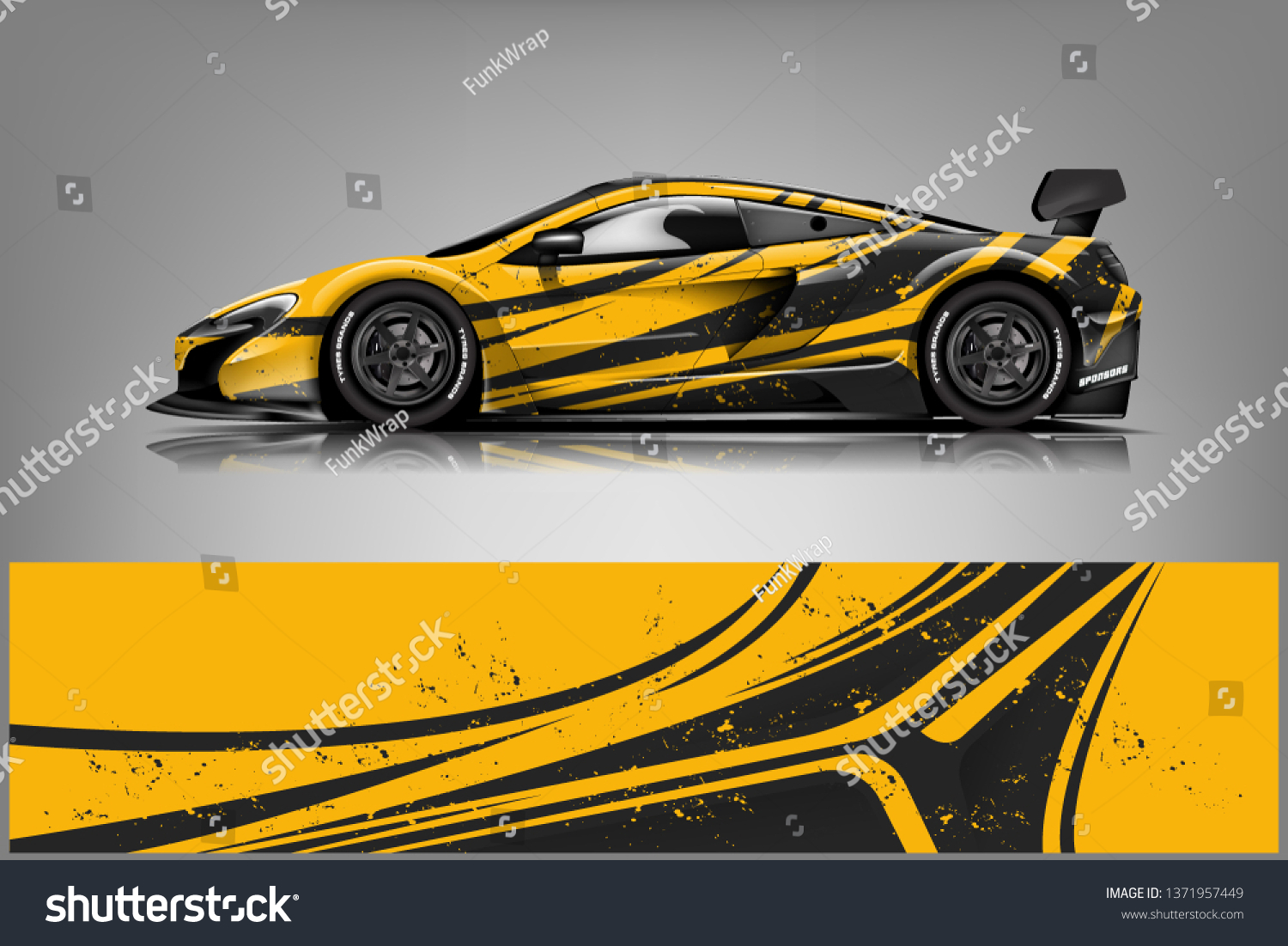 Car decal wrap design vector. Graphic abstract stripe racing background kit designs for vehicle, race car, rally, adventure and livery
dekal