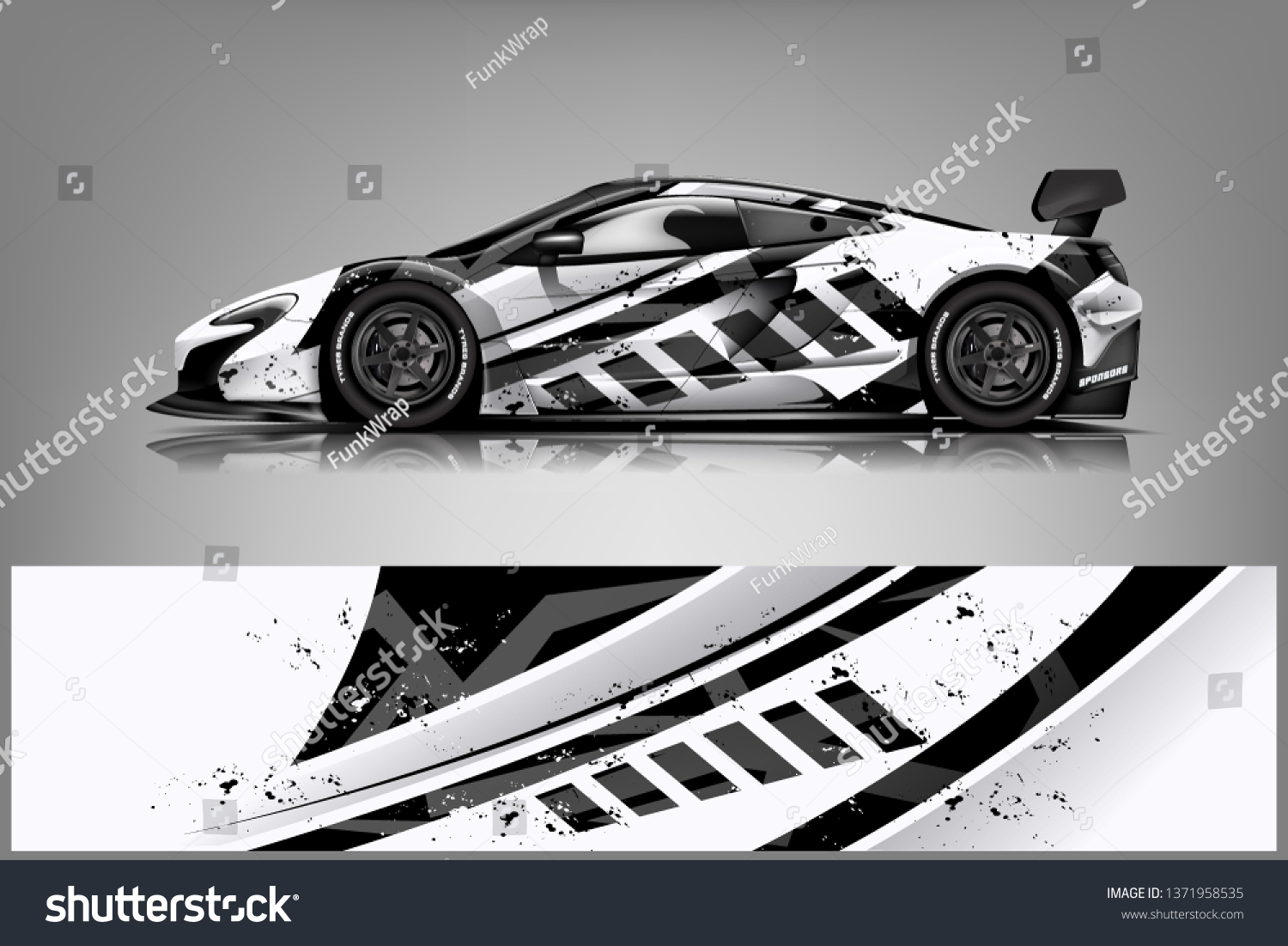 Car decal wrap design vector. Graphic abstract stripe racing background kit designs for vehicle, race car, rally, adventure and livery
dekal