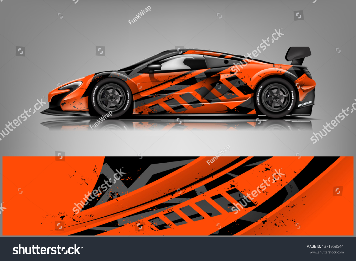 Car decal wrap design vector. Graphic abstract stripe racing background kit designs for vehicle, race car, rally, adventure and livery
dekal