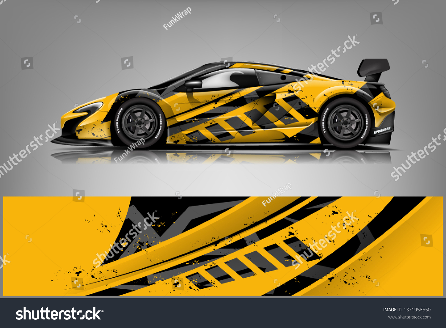 Car decal wrap design vector. Graphic abstract stripe racing background kit designs for vehicle, race car, rally, adventure and livery
dekal