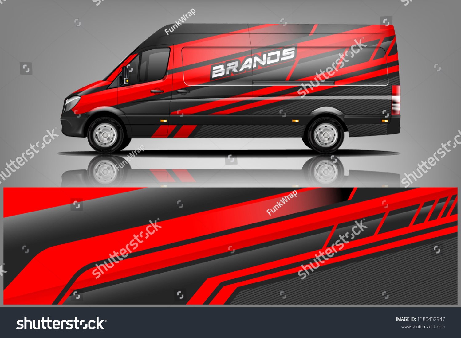 Van wrap design. Wrap, sticker and decal design for company. Vector format dekal