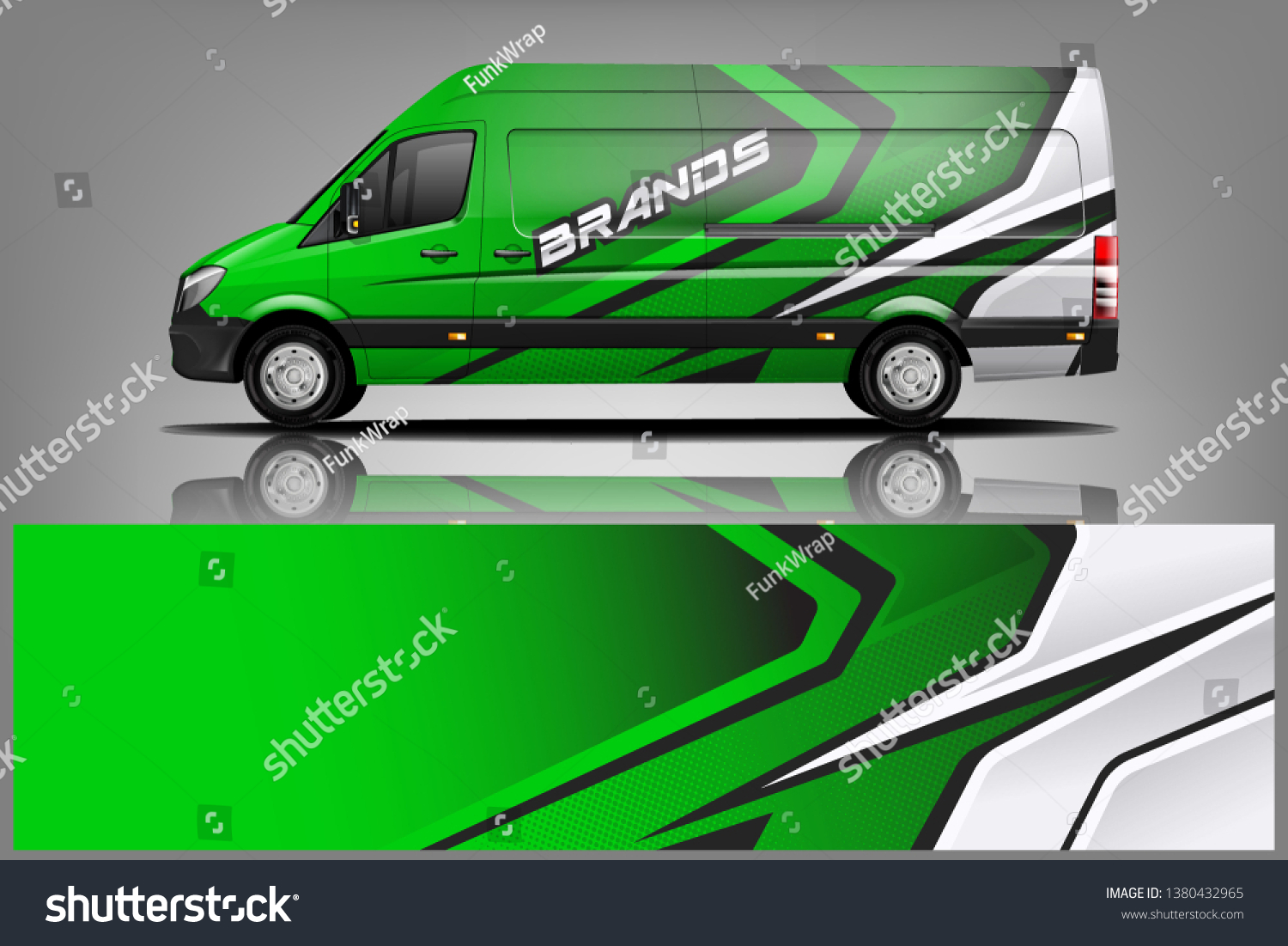 Van wrap design. Wrap, sticker and decal design for company. Vector format dekal