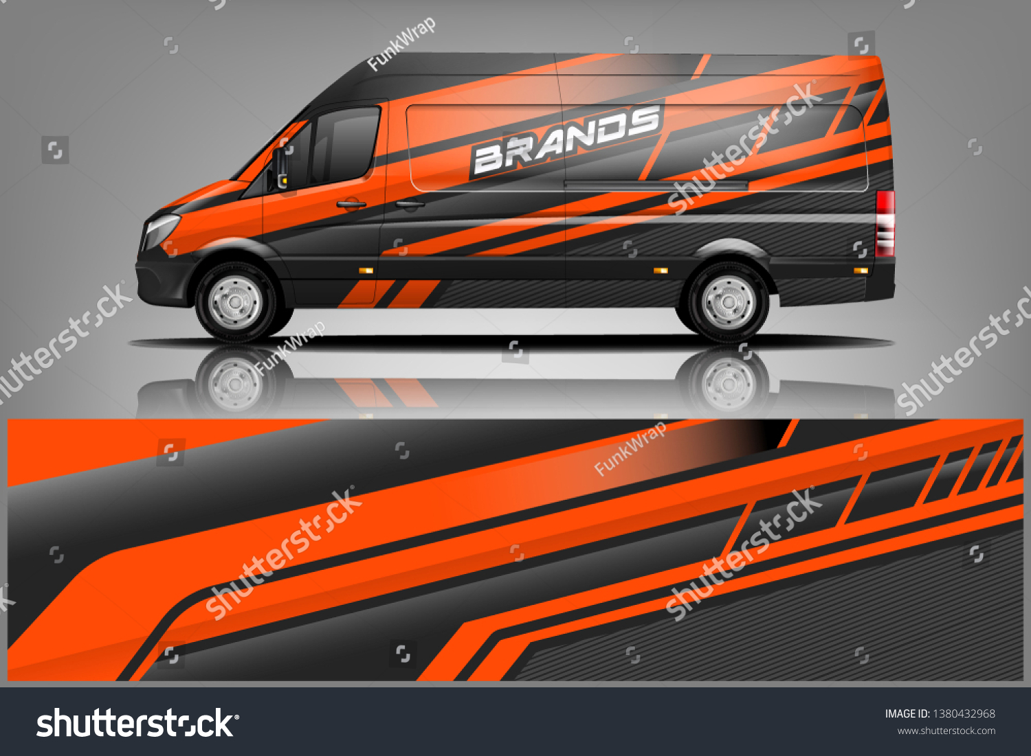 Van wrap design. Wrap, sticker and decal design for company. Vector format dekal