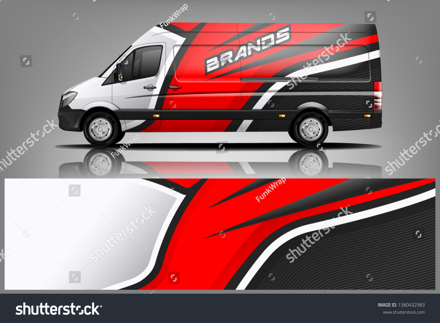 Van wrap design. Wrap, sticker and decal design for company. Vector format dekal