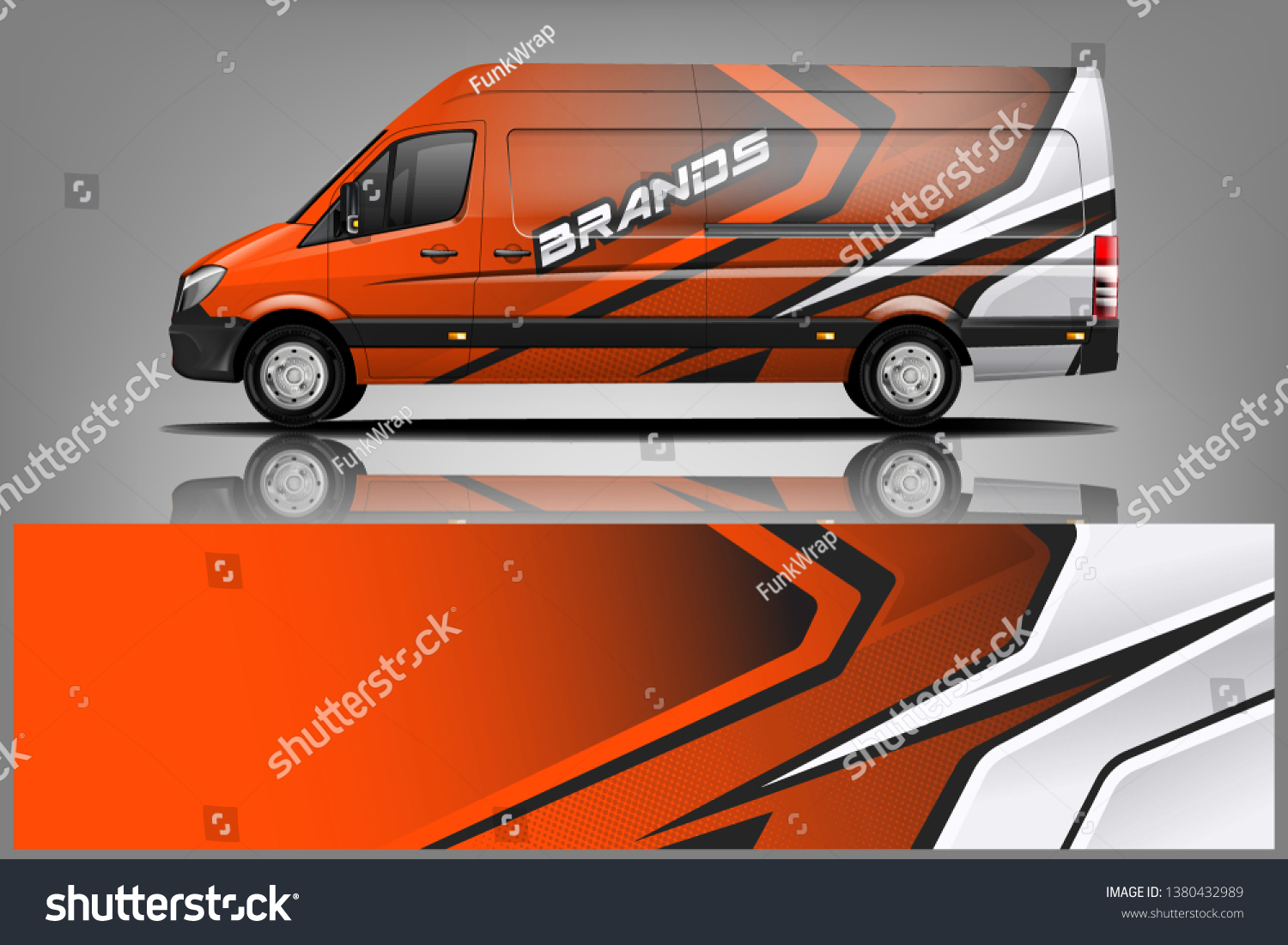 Van wrap design. Wrap, sticker and decal design for company. Vector format dekal